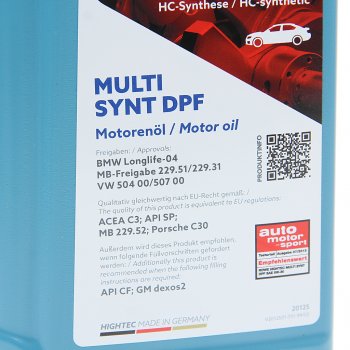 2 249 р. Масло моторное HIGHTEC MULTI SYNT DPF SPC3 5W30 синт.1л ROWE ROWE 20125-0010-99  с доставкой в г. Майкоп. Увеличить фотографию 2