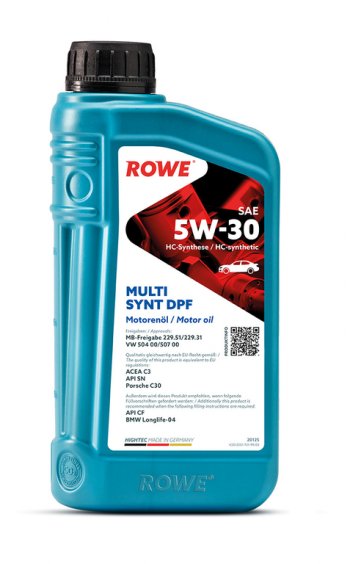 2 249 р. Масло моторное HIGHTEC MULTI SYNT DPF SPC3 5W30 синт.1л ROWE ROWE 20125-0010-99  с доставкой в г. Майкоп. Увеличить фотографию 3
