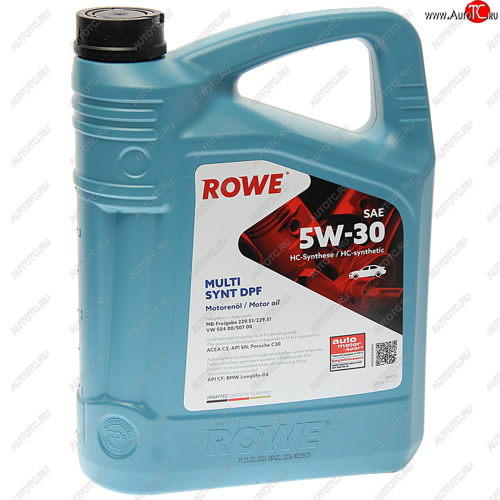 7 999 р. Масло моторное HIGHTEC MULTI SYNT DPF SPC3 5W30 синт.4л ROWE ROWE 20125-0040-99  с доставкой в г. Майкоп