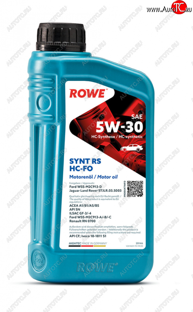 1 899 р. Масло моторное HIGHTEC SYNT RS A1B1A5B5SNCFGF-34 5W30 HC-FO синт.1л ROWE ROWE 20146-0010-99  с доставкой в г. Майкоп