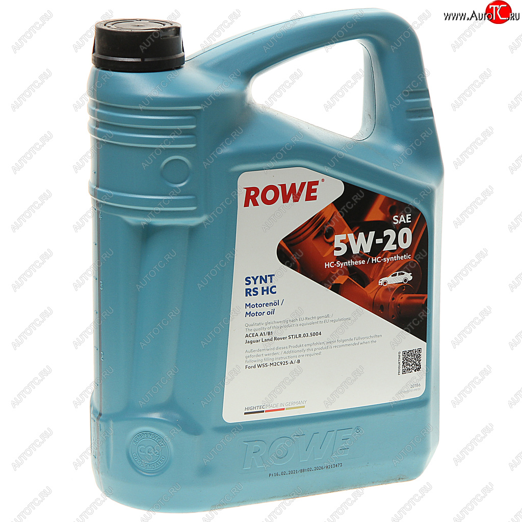 6 349 р. Масло моторное HIGHTEC SYNT RS A1B1 5W20 синт.5л ROWE ROWE 20186-0050-99  с доставкой в г. Майкоп