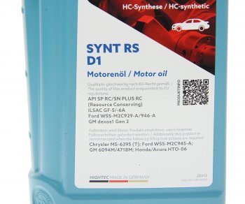 1 449 р. Масло моторное HIGHTEC SYNT RS D1 SPRCSNGF-56A 5W30 синт.1л ROWE ROWE 20212-0010-99  с доставкой в г. Майкоп. Увеличить фотографию 2