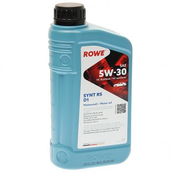 1 449 р. Масло моторное HIGHTEC SYNT RS D1 SPRCSNGF-56A 5W30 синт.1л ROWE ROWE 20212-0010-99  с доставкой в г. Майкоп. Увеличить фотографию 1