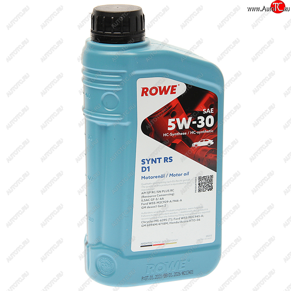 1 449 р. Масло моторное HIGHTEC SYNT RS D1 SPRCSNGF-56A 5W30 синт.1л ROWE ROWE 20212-0010-99  с доставкой в г. Майкоп