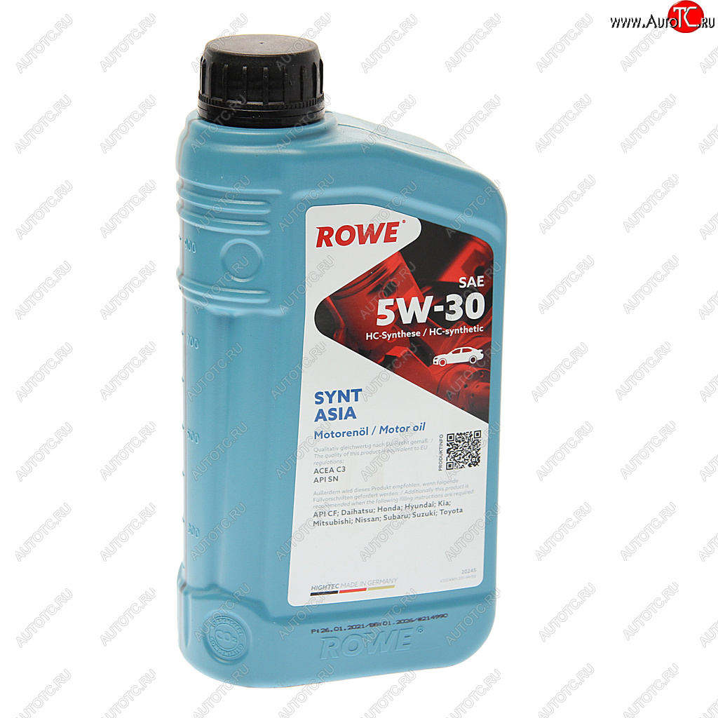 1 499 р. Масло моторное HIGHTEC SYNT ASIA SNCFC3 5W30 синт.1л ROWE ROWE 20245-0010-99  с доставкой в г. Майкоп