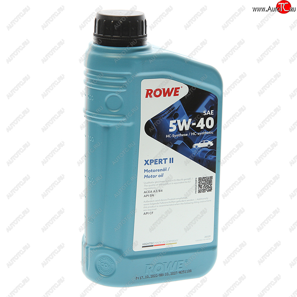 1 269 р. Масло моторное HIGHTEC EXPERT II 5W40 синт.1л ROWE ROWE 20329-0010-99  с доставкой в г. Майкоп