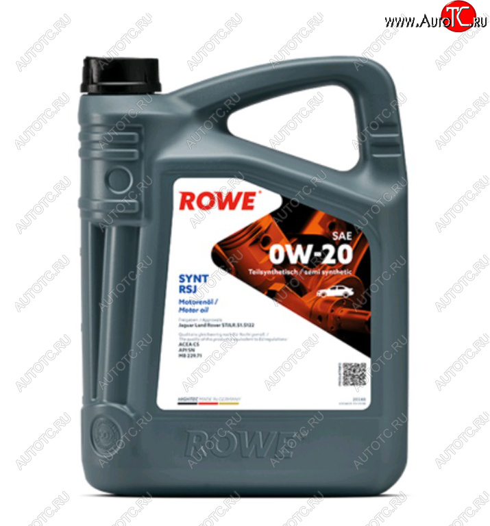 7 699 р. Масло моторное HIGHTEC SYNT RSJ C5 0W20 псинт.5л ROWE ROWE 20348-0050-99  с доставкой в г. Майкоп