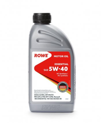 1 539 р. Масло моторное ESSENTIAL SNCFA3B4 5W40 синт.1л ROWE ROWE 20367-177-2a  с доставкой в г. Майкоп. Увеличить фотографию 3