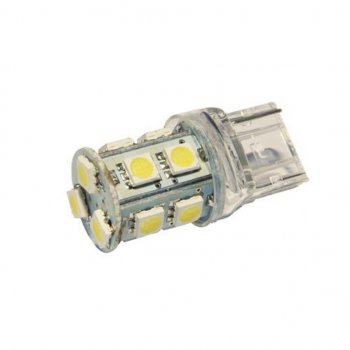 61 р. Лампа светодиодная 24V W21W W3x16d бесцокольная 13 светодиодов Yellow MEGAPOWER MEGAPOWER-AUTOMOTIVE 20384y-24  с доставкой в г. Майкоп. Увеличить фотографию 1