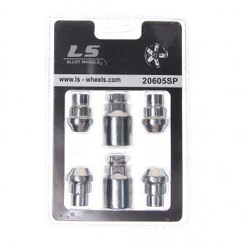 999 р. Гайка колеса М12х1.25х32 секретки конус закрытая 2 ключа LS WHEELS LS WHEELS 20605sp  с доставкой в г. Майкоп. Увеличить фотографию 1