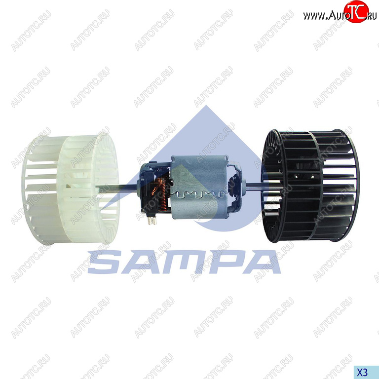 3 699 р. Мотор отопителя MERCEDES MAN c крыльчатками SAMPA SAMPA 206.086  с доставкой в г. Майкоп