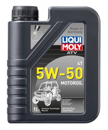 1 599 р. Масло моторное для 4-х тактных двигателей ATV 4T Motoroil 5W50 синт.1л LIQUI MOLY LIQUI MOLY 20737 LIQUI MOLY 20737  с доставкой в г. Майкоп. Увеличить фотографию 1