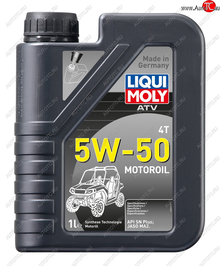 1 599 р. Масло моторное для 4-х тактных двигателей ATV 4T Motoroil 5W50 синт.1л LIQUI MOLY LIQUI MOLY 20737 LIQUI MOLY 20737  с доставкой в г. Майкоп