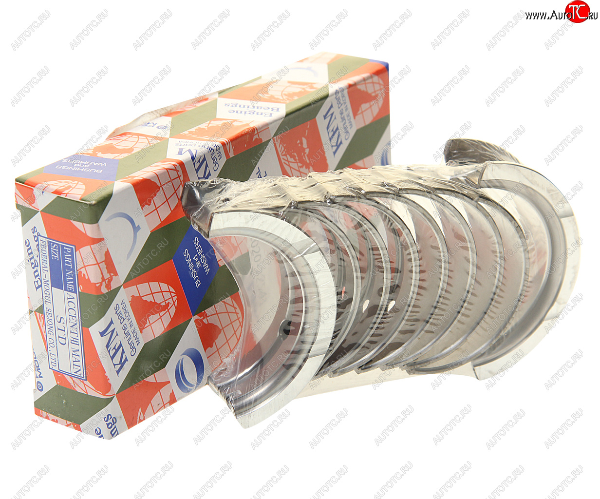 1 379 р. Вкладыши HYUNDAI Accent (94-) (1.31.5),Getz (02-) (1.3) коренные d+0.00 комплект (10шт.) KFM KFM 21020-22541  с доставкой в г. Майкоп