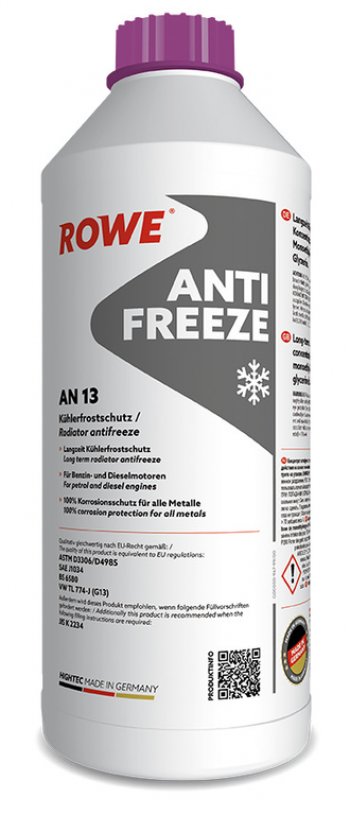 1 449 р. Антифриз красный концентрат 1.5л AN G13 HIGHTEC ROWE ROWE 21062-0015-99  с доставкой в г. Майкоп. Увеличить фотографию 3
