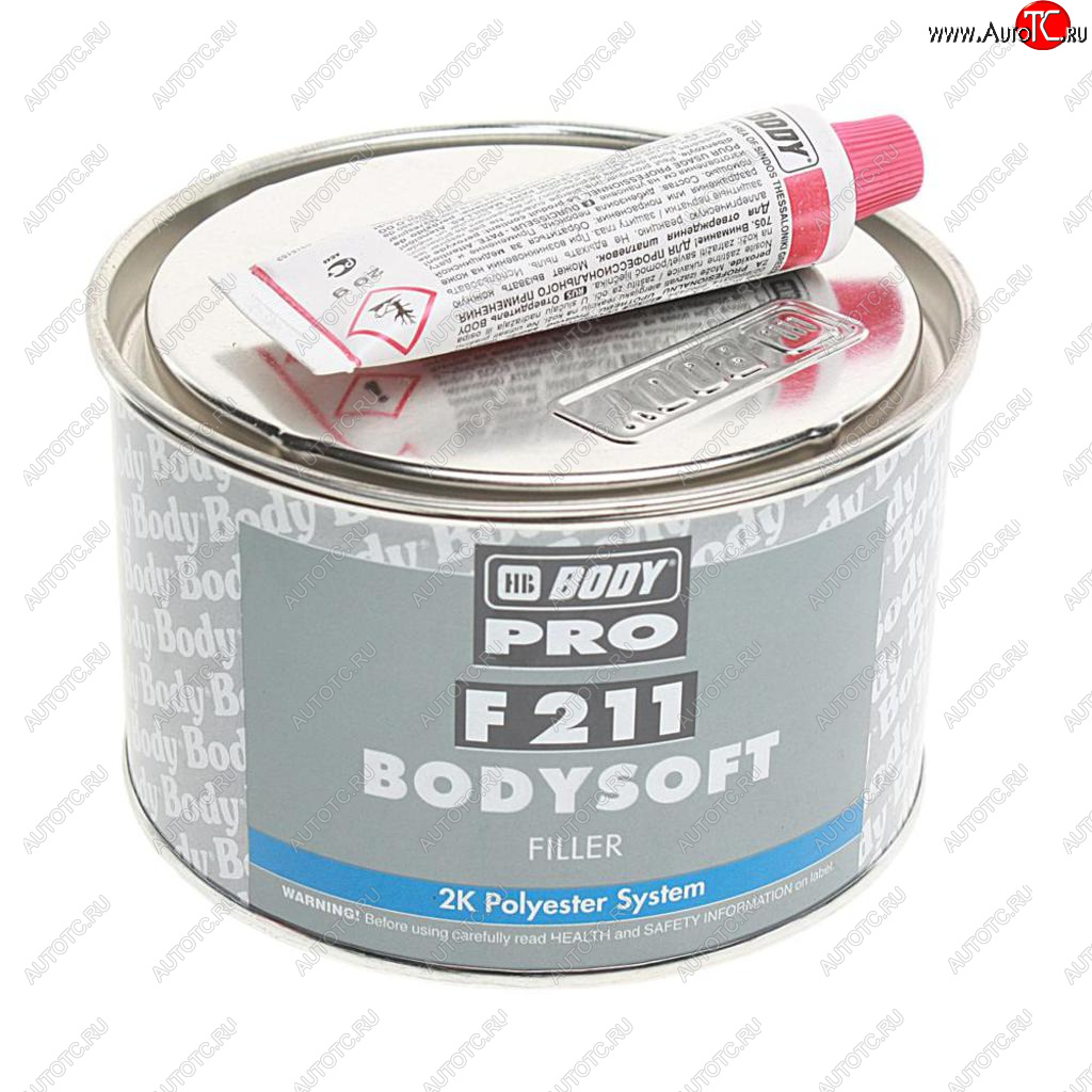 859 р. Шпатлевка полиэфирная SOFT 211 0.9кг BODY BODY 2112300011  с доставкой в г. Майкоп