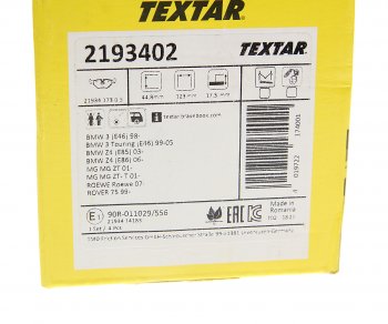 3 099 р. Колодки тормозные задние (4шт.) TEXTAR BMW 3 серия E36 седан (1990-2000)  с доставкой в г. Майкоп. Увеличить фотографию 3