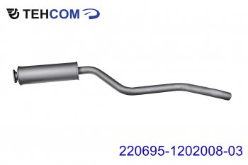 5 099 р. Резонатор УАЗ-220695 дв.ЗМЗ-409 ЕВРО-3 ТЕХКОМ ТЕХКОМ 220695-1202008-03  с доставкой в г. Майкоп. Увеличить фотографию 1