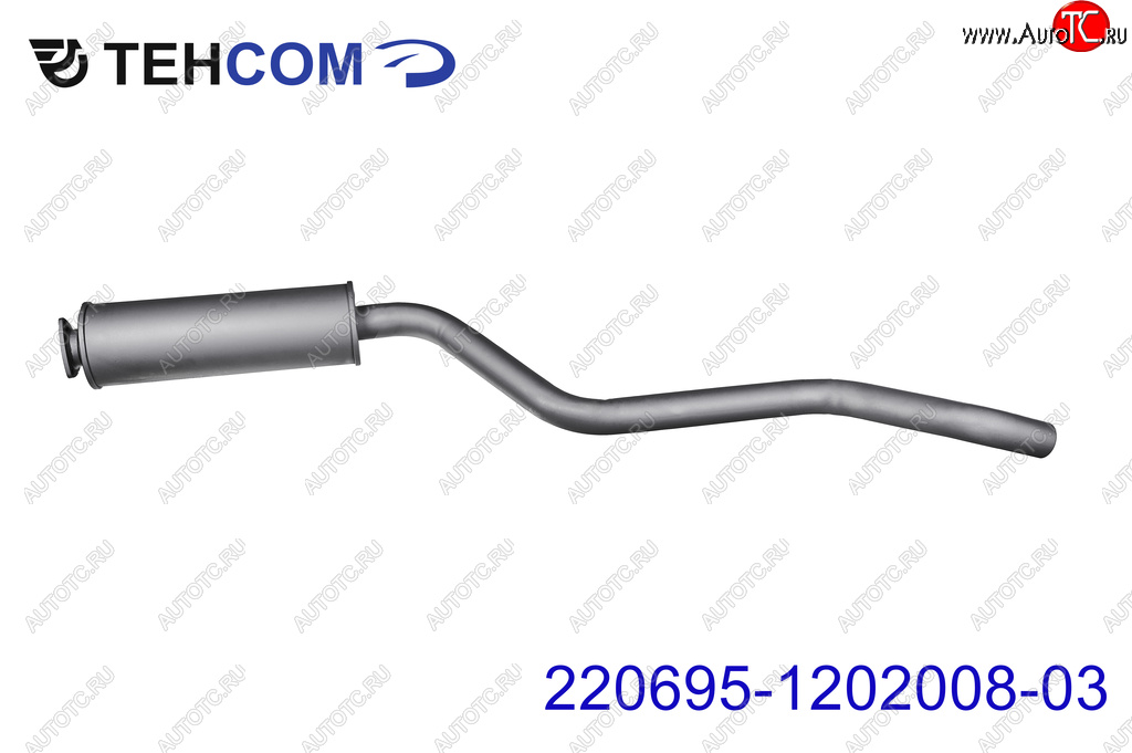 5 099 р. Резонатор УАЗ-220695 дв.ЗМЗ-409 ЕВРО-3 ТЕХКОМ ТЕХКОМ 220695-1202008-03  с доставкой в г. Майкоп