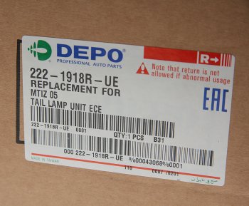 3 759 р. Фонарь задний DAEWOO Matiz (05-) правый DEPO DEPO 2221918rue  с доставкой в г. Майкоп. Увеличить фотографию 3