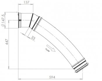 14 999 р. Труба выхлопная глушителя DAF с гофрой (нерж.) E-line DINEX DINEX 22235  с доставкой в г. Майкоп. Увеличить фотографию 3