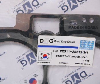 1 469 р. Прокладка головки блока HYUNDAI Santa Fe (09-),ix35 (10-) KIA Sorento (09-),Sportage (2.4) (M) DYG DYG 22311-25212(m)  с доставкой в г. Майкоп. Увеличить фотографию 2