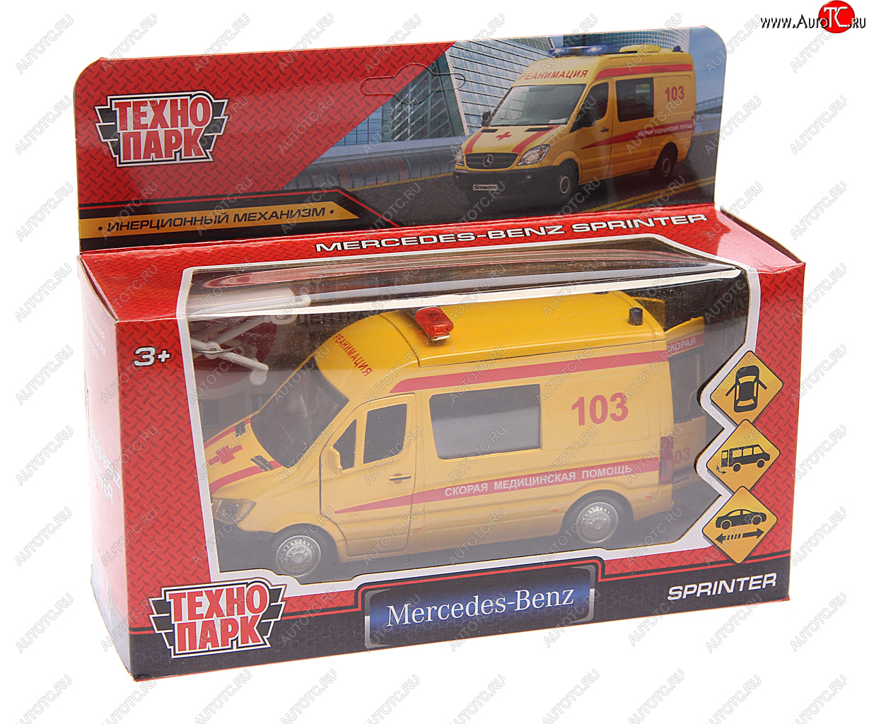 1 749 р. Модель автомобиля MERCEDES Sprinter VAN металлическая ТЕХНОПАРК ТЕХНОПАРК 223154  с доставкой в г. Майкоп