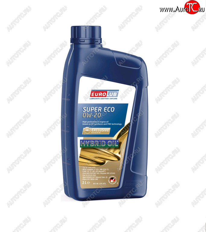 2 179 р. Масло моторное SUPER ECO SP 0W20 синт.1л EUROLUB EUROLUB 226001  с доставкой в г. Майкоп