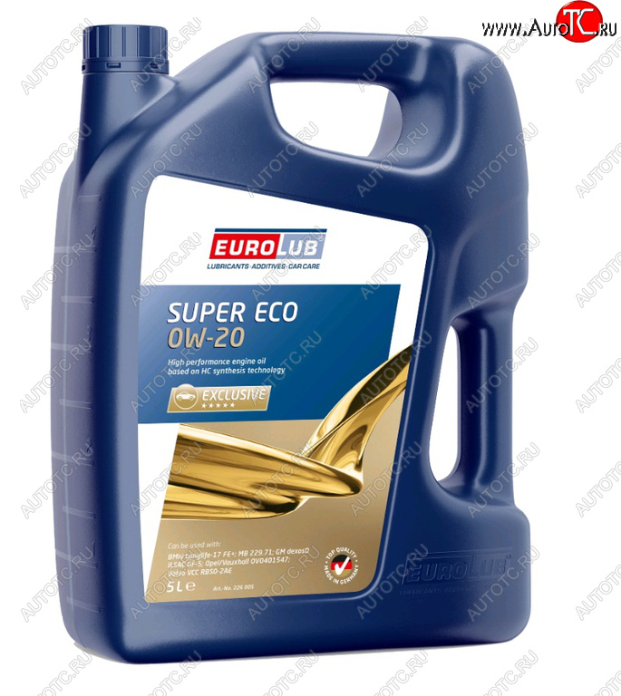 10 249 р. Масло моторное SUPER ECO SP 0W20 синт.5л EUROLUB EUROLUB 226005  с доставкой в г. Майкоп