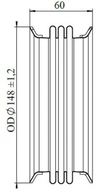 7 899 р. Труба выхлопная глушителя DAF (d=148 L=60) DINEX DINEX 22614 DINEX 22614  с доставкой в г. Майкоп. Увеличить фотографию 3