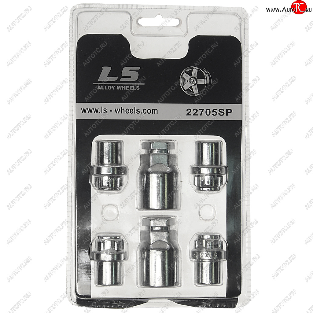 1 059 р. Гайка колеса М12х1.5х34 секретки пресс-шайба закрытая 2 ключа LS WHEELS LS WHEELS 22705sp  с доставкой в г. Майкоп
