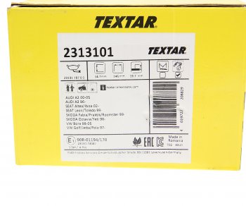 2 789 р. Колодки тормозные передние (4шт.) TEXTAR Audi A3 8LA хэтчбэк 5 дв. дорестайлинг (1996-2000)  с доставкой в г. Майкоп. Увеличить фотографию 3