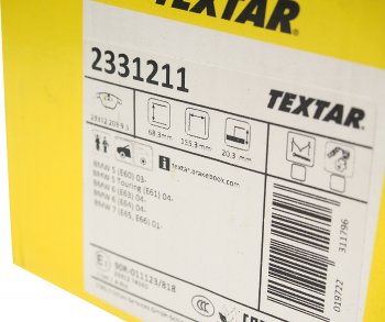5 749 р. Колодки тормозные передние (4шт.) TEXTAR BMW 5 серия E60 седан дорестайлинг (2003-2007)  с доставкой в г. Майкоп. Увеличить фотографию 3