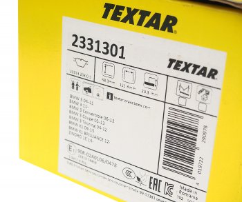 6 999 р. Колодки тормозные передние (4шт.) TEXTAR BMW 3 серия E92 купе дорестайлинг (2005-2010)  с доставкой в г. Майкоп. Увеличить фотографию 3