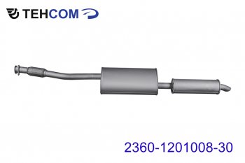 11 299 р. Глушитель УАЗ-2360 Пикап дв.ЗМЗ-409 ЕВРО-4,5 с резонатором НО ТЕХКОМ ТЕХКОМ 2360-1201008-30  с доставкой в г. Майкоп. Увеличить фотографию 1