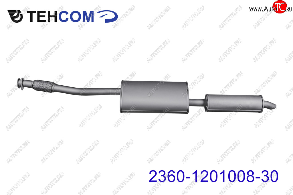 11 299 р. Глушитель УАЗ-2360 Пикап дв.ЗМЗ-409 ЕВРО-4,5 с резонатором НО ТЕХКОМ ТЕХКОМ 2360-1201008-30  с доставкой в г. Майкоп