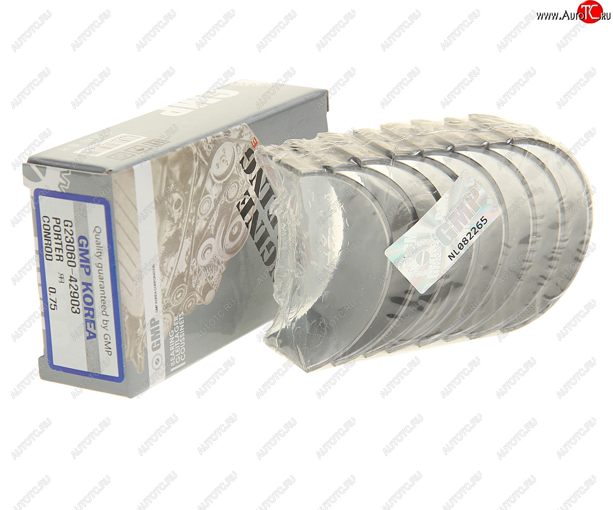 759 р. Вкладыши HYUNDAI Porter дв.D4BF шатунные d+0.75 комплект (8шт.) GMP GMP 23610-42903 GMP 23610-42903  с доставкой в г. Майкоп