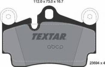 Колодки тормозные задние (4шт.) TEXTAR Porsche Cayenne 955 (2002-2006)