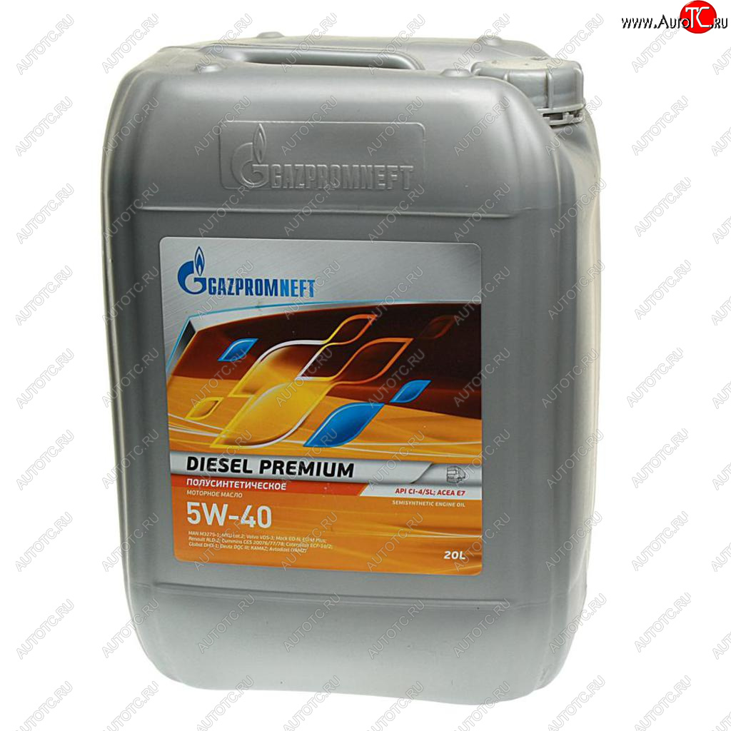9 849 р. Масло дизельное DIESEL PREMIUM CI-4SLE7E5 5W40 псинт.20л17.6кг GAZPROMNEFT GAZPROMNEFT 2389901209  с доставкой в г. Майкоп