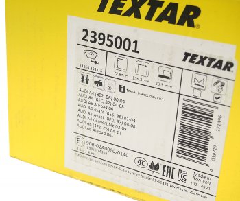 7 299 р. Колодки тормозные передние (4шт.) TEXTAR Audi A6 C6 дорестайлинг, седан (2004-2008)  с доставкой в г. Майкоп. Увеличить фотографию 3