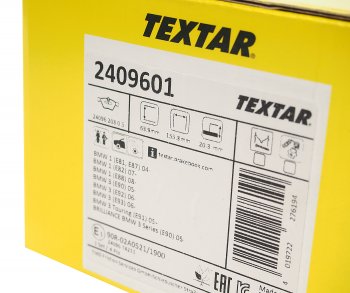 6 999 р. Колодки тормозные передние (4шт.) TEXTAR BMW 3 серия E90 седан дорестайлинг (2004-2008)  с доставкой в г. Майкоп. Увеличить фотографию 3