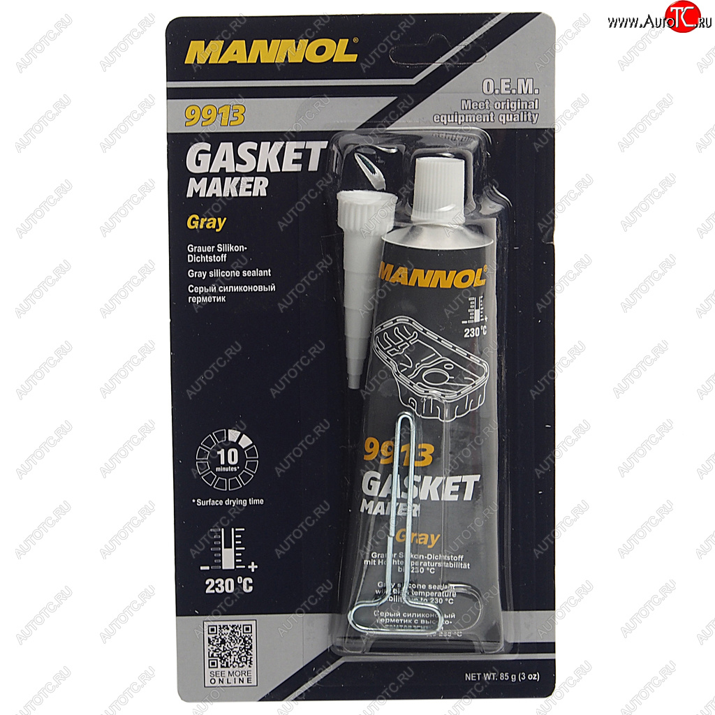 329 р. Герметик прокладка серый термостойкий 85г -40С+230С Gasket Maker 9913 MANNOL MANNOL 2417  с доставкой в г. Майкоп