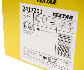 6 999 р. Колодки тормозные передние (4шт.) TEXTAR BMW X5 E70 дорестайлинг (2006-2010)  с доставкой в г. Майкоп. Увеличить фотографию 3