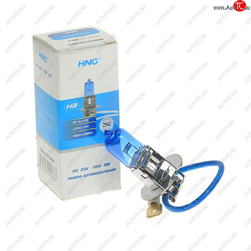 76 р. Лампа 24V H3 70W PK22s Super White HNG HNG 24370sw  с доставкой в г. Майкоп