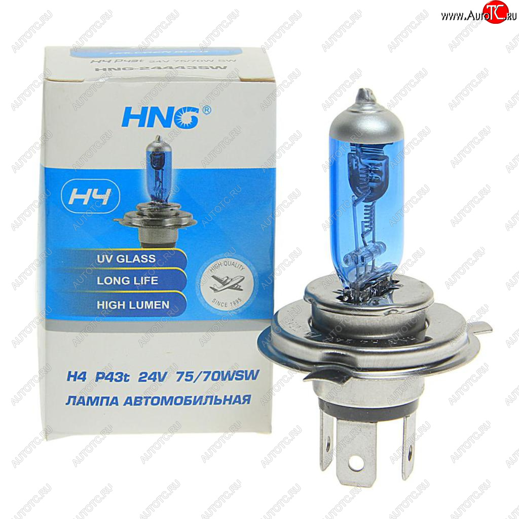 210 р. Лампа 24V H4 7570W P43t Super White HNG HNG 24443sw  с доставкой в г. Майкоп
