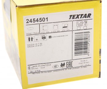 2 799 р. Колодки тормозные задние (4шт.) TEXTAR Mazda CX-7 ER рестайлинг (2010-2012)  с доставкой в г. Майкоп. Увеличить фотографию 3