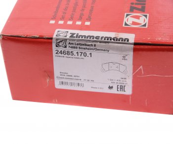 16 549 р. Комплект передних колодок дисковых тормозов (4 шт.) ZIMMERMANN Porsche Cayenne 958 (2010-2014)  с доставкой в г. Майкоп. Увеличить фотографию 3