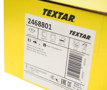 6 549 р. Колодки тормозные передние (4шт.) TEXTAR BMW 7 серия F01-F04 седан (2008-2015)  с доставкой в г. Майкоп. Увеличить фотографию 3