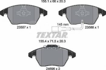 Колодки тормозные передние (4шт.) TEXTAR Audi A3 8PA хэтчбэк 5 дв. 2-ой рестайлинг (2008-2010)