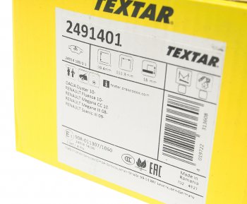 3 399 р. Колодки тормозные передние (4шт.) TEXTAR Renault Megane универсал  рестайлинг (2013-2016)  с доставкой в г. Майкоп. Увеличить фотографию 3